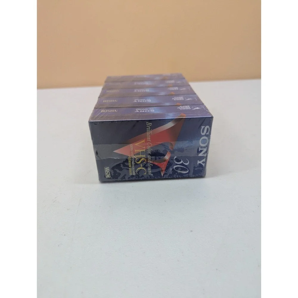Sony TC-30VHGF Premium VHS-C Blank Camcorder Video Cassette Tape - 5 pack